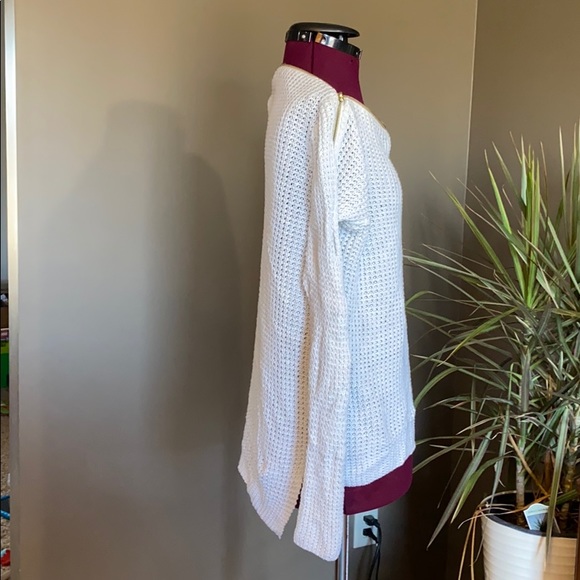 G by Guess White Kopan Zipper Neck Sweater (Size M) - Picture 4 of 8